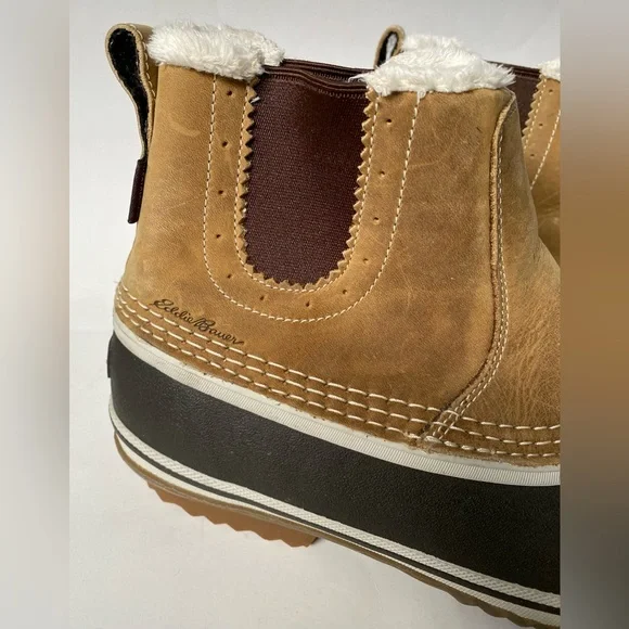 Eddie Bauer Hunt PAC Slip on Boots Wheat Tan Brown Size 10 Duck Waterproof - Picture 2 of 15